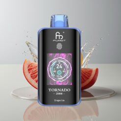 Australia Wholesaler Fumot Tornado 25000 Puffs Grape Ice HD Screen Rechargeable 20ml Type-C
