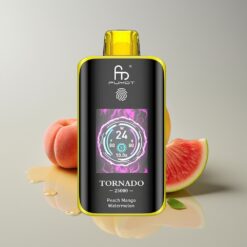 Australia Wholesaler Fumot Tornado 25000 Puffs Peach Mango Watermelon HD Screen 700mAh 20ml Type-C