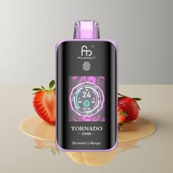 Australia Wholesaler Fumot Tornado 25000 Puffs Strawberry Mango HD Screen 700mAh 20ml Type-C