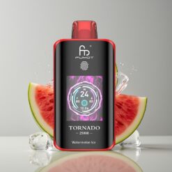 Australia Wholesaler Fumot Tornado 25000 Puffs Watermelon Ice Rechargeable HD Screen 20ml 700mAh Type-C